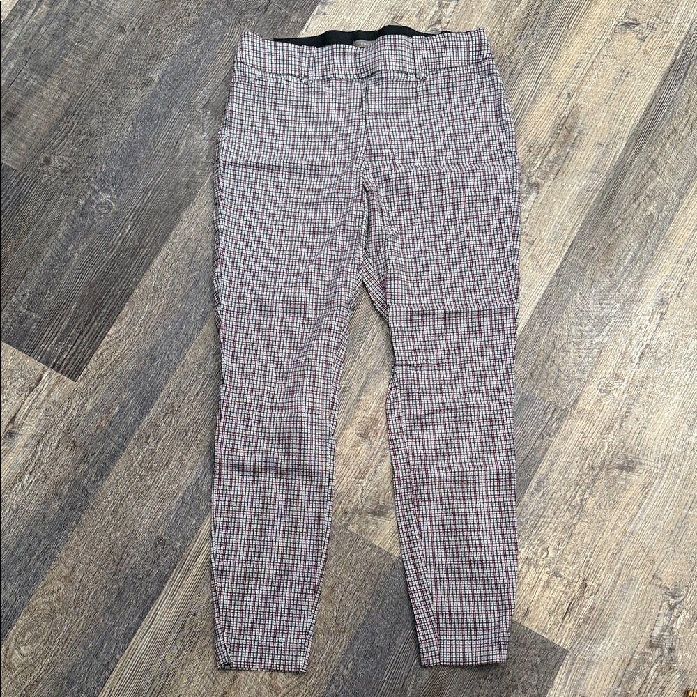Maurices Women's Plaid Ankle Pants - Black, White, and Red